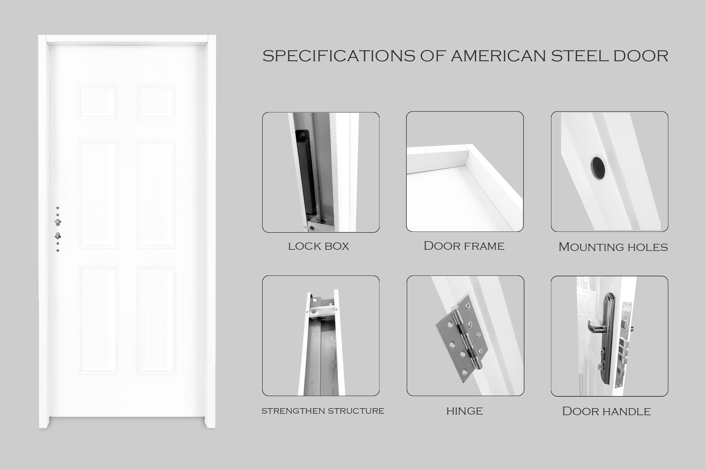 New Arrival Fast Delivery Large Capacity American Steel Door Panel