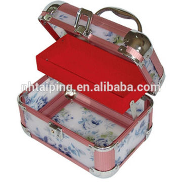 Floral makeup vanity boxes with lock