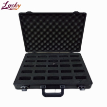 Aluminum Hard Frame EVA Insert Watch Collection Case - Black Display Case for 25 Watches
