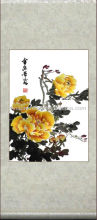 Calligraphy- Silk scroll traditional arts-hanging decor - 100% hand silk embroidered-made in China