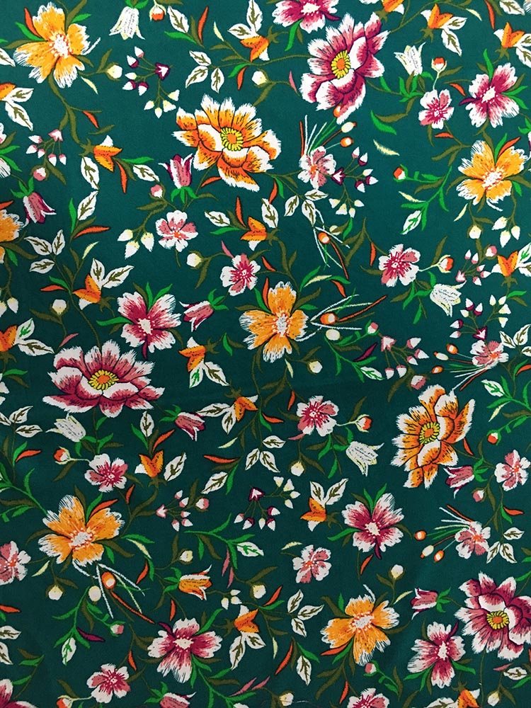 Embroidery Design Rayon Challis 32S Printing Fabric