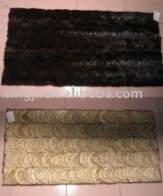 natural dark brown color mink fur plate moon style top quality
