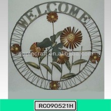sunflower shape yard welcome sign
