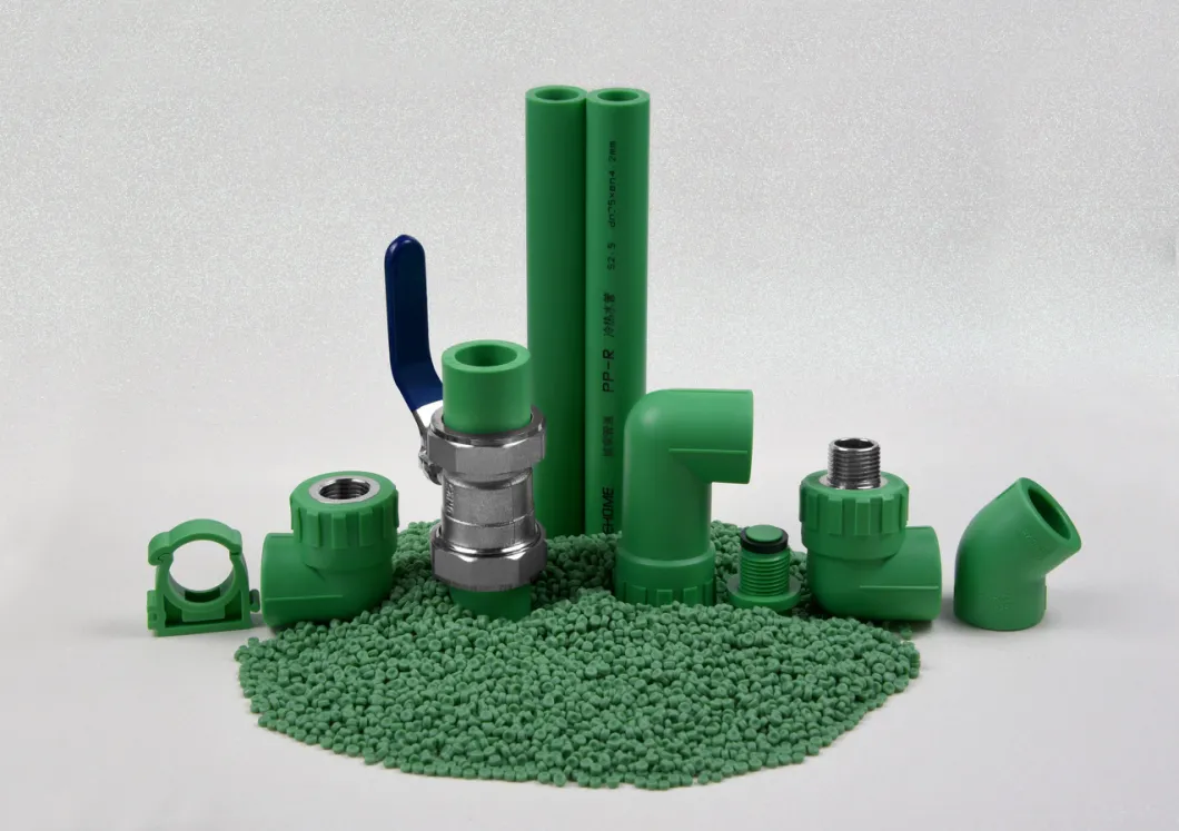 Green PPR Pipe Fittings for Water Supply Elbow