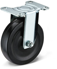The Black Rubber Fixed Casters