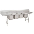 Four Bay Compartment Sink met drainboard