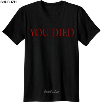 dark souls Gaming T Shirt video game Men T-Shirt souls you died Novelty funny Casual from software dark souls 3 T-Shirts sbz3271