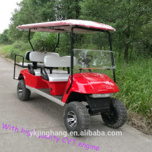 heavy duty off road 6 seat gas powered golf cart with red color/CVT golf kart for sale/high quality gas golfcart