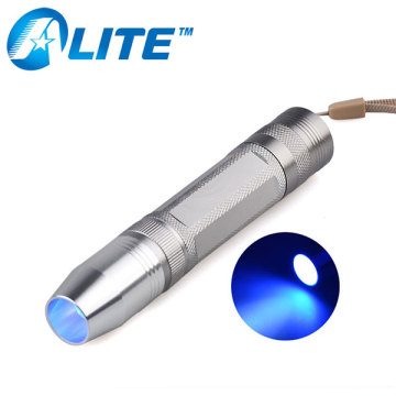 Wholesale handheld LED purple lamp amber detector blacklight pocket package uv flashlight