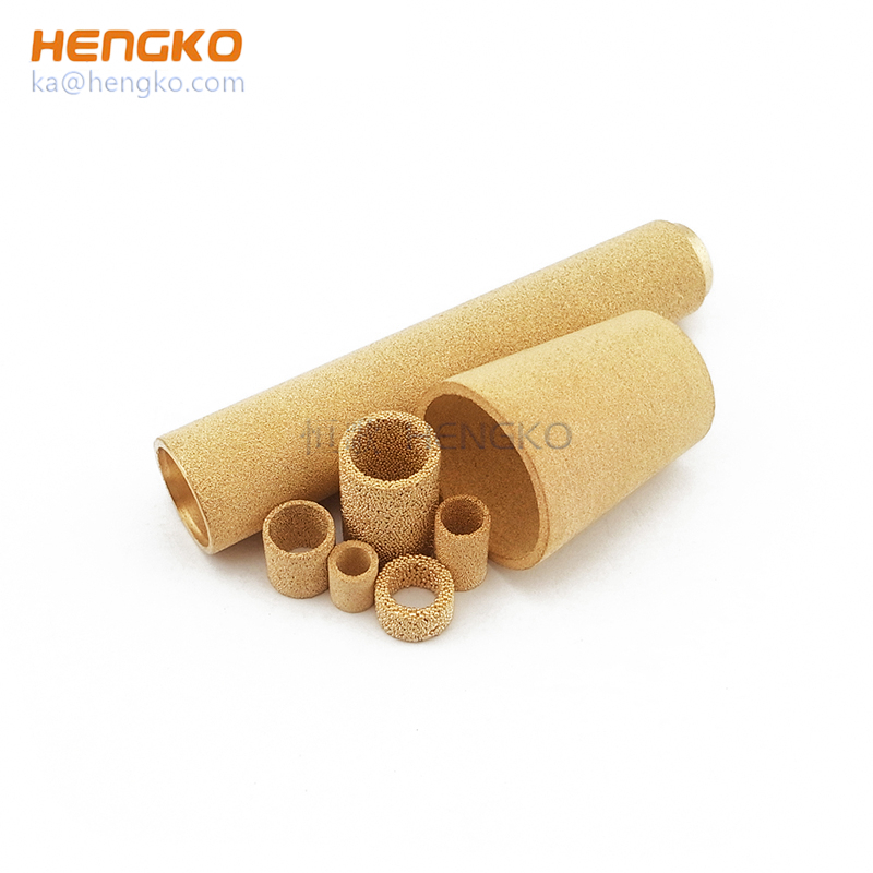 Sintered porous metal micron bronze copper oil filter tube