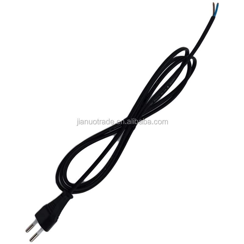 H05Z1Z1H2-F Flat Cable EU 2 Pin Plug LSZH Power Cord