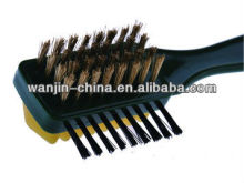 special pleastic and steel hair shoe brush for suede and nubuck leather shoes