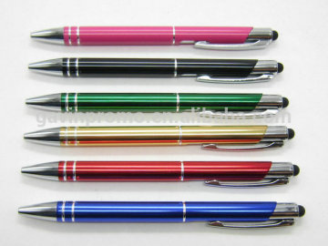 Aluminum resistive stylus pens for touch screens