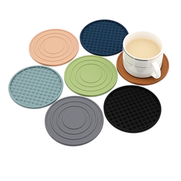 Round Drink Cups Coasters Silicone Mugs Coaster