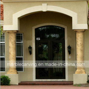 Beige Marble Solid Column in Potico