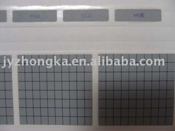 holographic scratch card labels