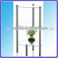 BA Series 3-tier glass shelf glass bathroom shelf for bathroom corner shelf