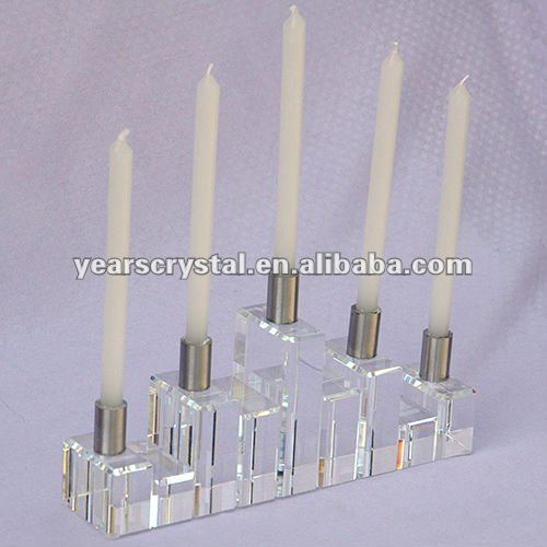 pure crystal glass candelabra for wedding decorations (R-768