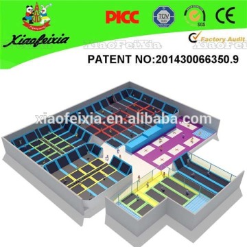 rectangular indoor commerical trampoline park
