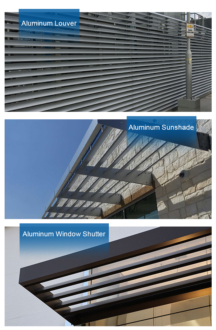 Exterior Aluminum Acoustic Window Louver as Facade