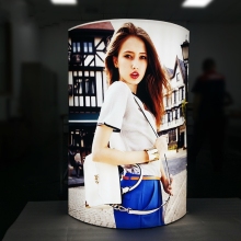 Interior Decoration Fabric Advertising Light Box For Pillars