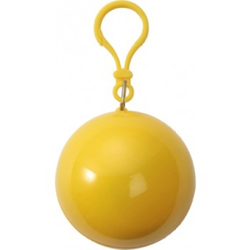 Poncho jaune en boule en PE