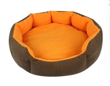 Blue and orange pet beds