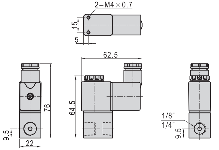 Airtac Type 2V025-08 1/4'' Pneumatic Air Solenoid Valve