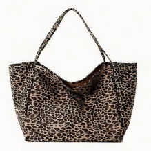 Leopard Print Large Shoulder Bag