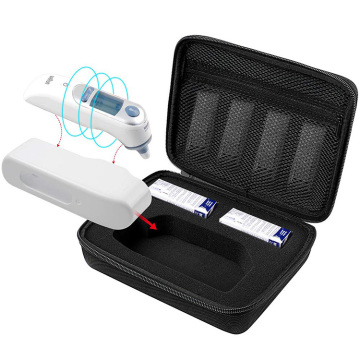 Custom Hard EVA Travel Storage Case with Thermometer for Braun Digital Ear Thermometer Thermo Scan