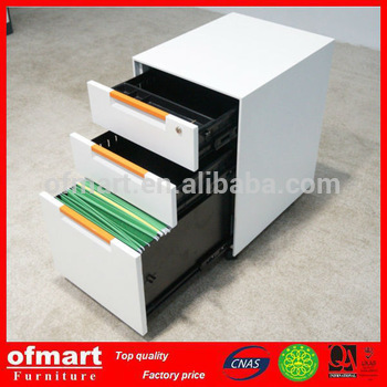 3 drawer movable metal cabinet