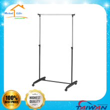 Metal clothes display rack and garment rack