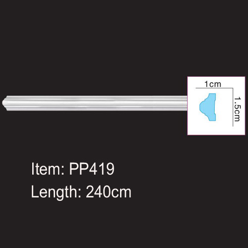 Gaya Terkini Eropah Samll Saiz Pu Plain Panel Moulding