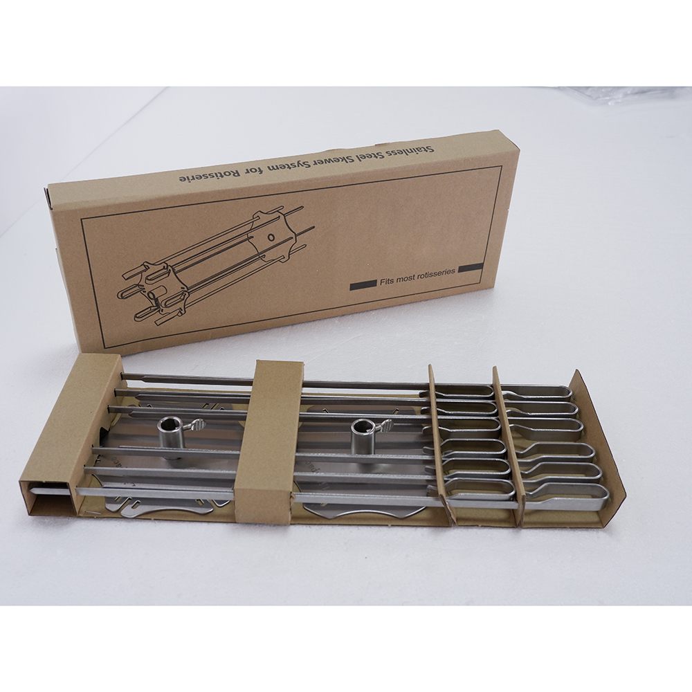 Azzar Stainless Barbecue Bar 2 * 6pcs għall-ħanut barbecue