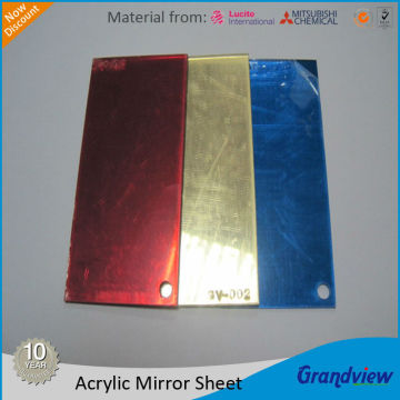 organic glass mirror sheet colored