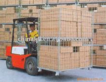 Foldable stacking storage cage container