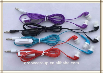 colorful earphone for mic earphone cheap and promotion mic earphone