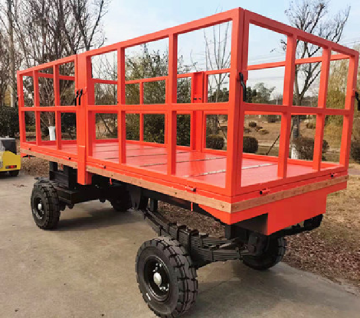 Two-way traction frame type flatbed truck