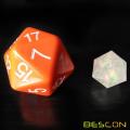 Bescon Jumbo D20 38MM, Big Size 20 Seiten Würfel Opaque Orange, Big 20 Faces Cube 1,5 Zoll