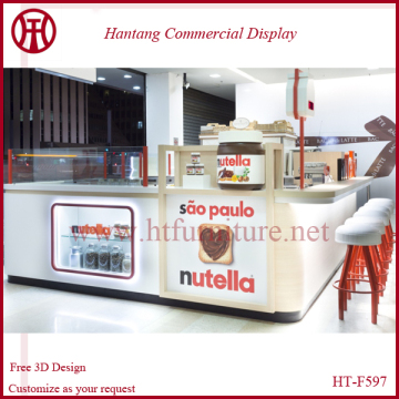 Shopping mall used crepe retail kiosk design for sale