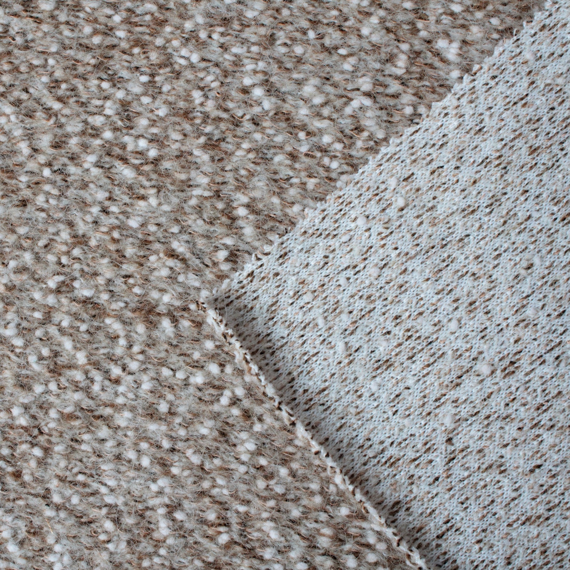 vải thiết kế chấm len wool dot design fabric