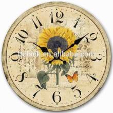 decorative design wall mount wood anchor clock, custom design MDF clock