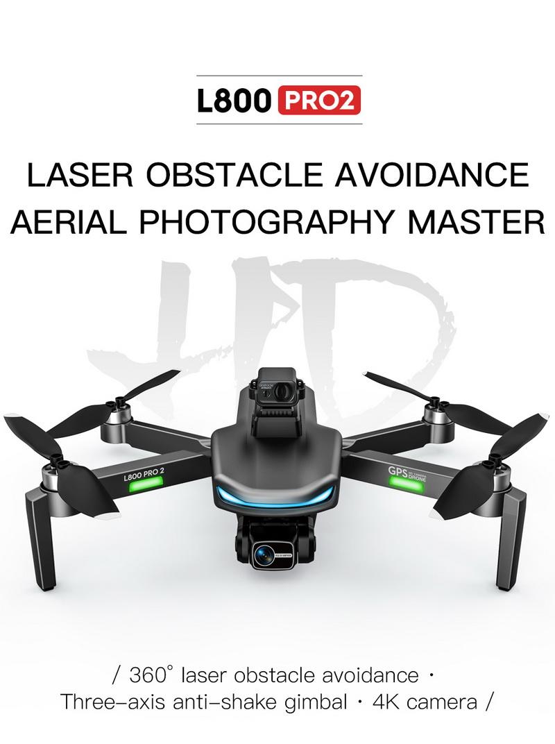 L800 PRO2 360 Laser Obstacle Avoidance Three Axis Gimbal Brushless GPS HD Aerial Photography Folding Quadcopter