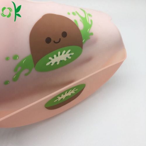 Babadores de silicone para bebês com design bonito de frutas