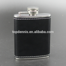 3oz stainless hip flask YGC-G03 mini flaskwith fake leather