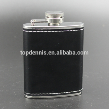 3oz stainless hip flask YGC-G03 mini flaskwith fake leather