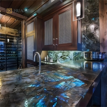 Africa Exotic Stone: Huaxu Lemurian Granite Countertop - Blue Labradorite for Villa and Hotel