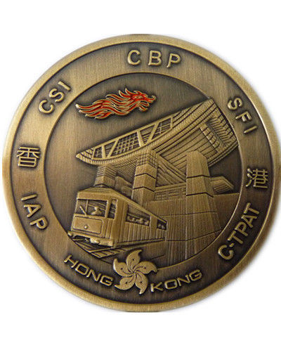 Customized Hongkong Rare Collectible Coin Badge, Zinc Alloy Material For And Souvenir Gift