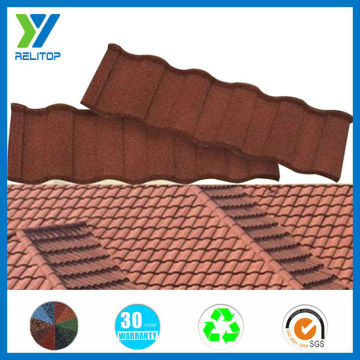 Colorful sand coated durable aluminum-zinc galvanize roof tiles