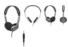 Light Weight Stereo On-ear Headphones with in line mic 20L15